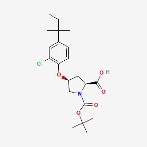 (2S,4S)-1-(tert-Butoxycarbonyl)-4-[2-chloro-4-(tert-pentyl)phenoxy]-2-pyrrolidinecarboxylic acid