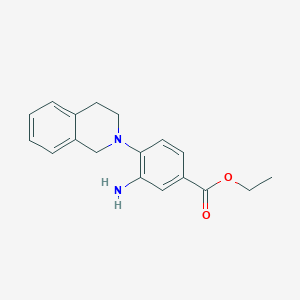 molecular formula C18H20N2O2 B1398284 Ethyl 3-amino-4-[3,4-dihydro-2(1H)-isoquinolinyl]-benzoate CAS No. 1220036-13-4