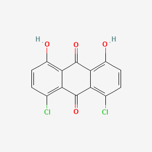 molecular formula C14H6Cl2O4 B13982848 1,8-Dichloro-4,5-dihydroxyanthracene-9,10-dione CAS No. 66227-51-8