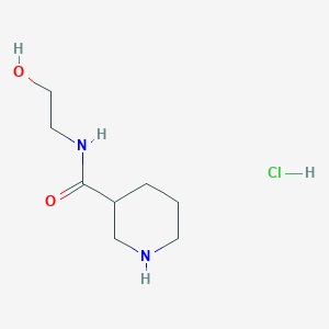 molecular formula C8H17ClN2O2 B1398287 N-(2-Hydroxyethyl)-3-piperidinecarboxamide hydrochloride CAS No. 1220037-05-7