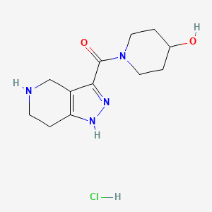 (4-Hydroxy-1-piperidinyl)(4,5,6,7-tetrahydro-1H-pyrazolo[4,3-c]pyridin-3-yl)methanone hydrochloride