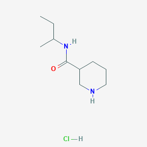 molecular formula C10H21ClN2O B1398289 N-(sec-Butyl)-3-piperidinecarboxamide hydrochloride CAS No. 1220028-02-3
