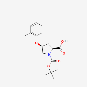 (2S,4S)-1-(tert-Butoxycarbonyl)-4-[4-(tert-butyl)-2-methylphenoxy]-2-pyrrolidinecarboxylic acid