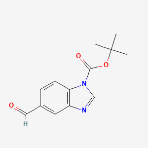 molecular formula C13H14N2O3 B13982903 tert-Butyl 5-formyl-1H-benzo[d]imidazole-1-carboxylate 