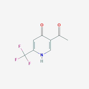 molecular formula C8H6F3NO2 B13982908 1-[4-Hydroxy-6-(trifluoromethyl)pyridin-3-YL]ethanone 
