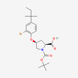 (2S,4S)-4-[2-Bromo-4-(tert-pentyl)phenoxy]-1-(tert-butoxycarbonyl)-2-pyrrolidinecarboxylic acid