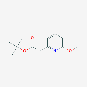 molecular formula C12H17NO3 B13982939 Tert-butyl 2-(6-methoxypyridin-2-yl)acetate 