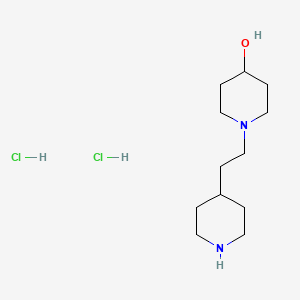 molecular formula C12H26Cl2N2O B1398294 1-[2-(4-Piperidinyl)ethyl]-4-piperidinol dihydrochloride CAS No. 1220038-64-1