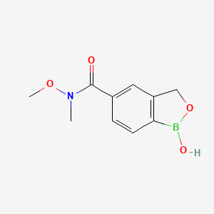 molecular formula C10H12BNO4 B13982955 1-Hydroxy-N-methoxy-N-methyl-1,3-dihydrobenzo[c][1,2]oxaborole-5-carboxamide 
