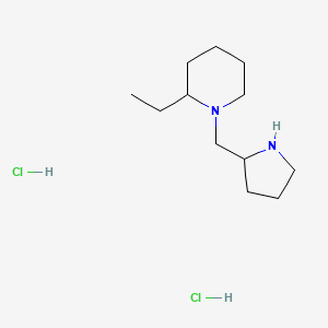molecular formula C12H26Cl2N2 B1398297 2-Ethyl-1-(2-pyrrolidinylmethyl)piperidine dihydrochloride CAS No. 1220027-54-2