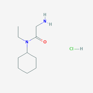 molecular formula C10H21ClN2O B1398298 2-Amino-N-cyclohexyl-N-ethylacetamide hydrochloride CAS No. 1220018-07-4