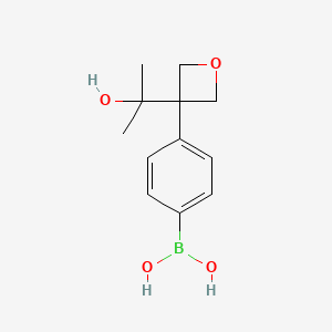 molecular formula C12H17BO4 B13982985 (4-(3-(2-Hydroxypropan-2-yl)oxetan-3-yl)phenyl)boronic acid 