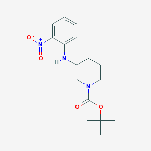 molecular formula C16H23N3O4 B13982999 Tert-butyl 3-[(2-nitrophenyl)amino]piperidine-1-carboxylate CAS No. 1575819-15-6