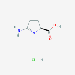 molecular formula C5H9ClN2O2 B13983002 (S)-5-Amino-3,4-dihydro-2H-pyrrole-2-carboxylic acid hydrochloride 