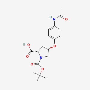 (2S,4S)-4-[4-(Acetylamino)phenoxy]-1-(tert-butoxycarbonyl)-2-pyrrolidinecarboxylic acid