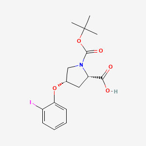 (2S,4S)-1-(tert-Butoxycarbonyl)-4-(2-iodophenoxy)-2-pyrrolidinecarboxylic acid