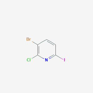 molecular formula C5H2BrClIN B13983057 3-Bromo-2-chloro-6-iodopyridine 