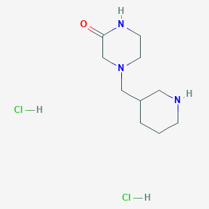 molecular formula C10H21Cl2N3O B1398306 4-(Piperidin-3-ylmethyl)piperazin-2-one dihydrochloride CAS No. 1220019-37-3