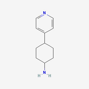 molecular formula C11H16N2 B13983070 4-(4-Pyridinyl)cyclohexanamine 