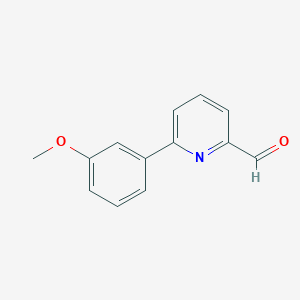 molecular formula C13H11NO2 B13983089 6-(3-Methoxyphenyl)picolinaldehyde 