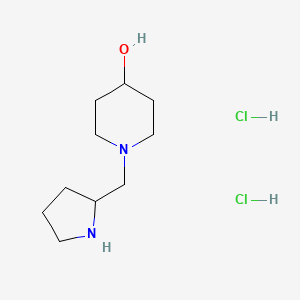 molecular formula C10H22Cl2N2O B1398309 1-(2-Pyrrolidinylmethyl)-4-piperidinol dihydrochloride CAS No. 1219964-11-0