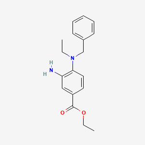 molecular formula C18H22N2O2 B1398311 Ethyl 3-amino-4-[benzyl(ethyl)amino]benzoate CAS No. 1220036-15-6