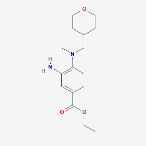 Ethyl 3-amino-4-[methyl(tetrahydro-2H-pyran-4-ylmethyl)amino]benzoate
