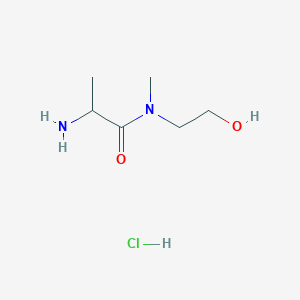 molecular formula C6H15ClN2O2 B1398313 2-Amino-N-(2-hydroxyethyl)-N-methylpropanamide hydrochloride CAS No. 1236265-30-7