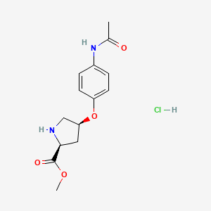 Methyl (2S,4S)-4-[4-(acetylamino)phenoxy]-2-pyrrolidinecarboxylate hydrochloride
