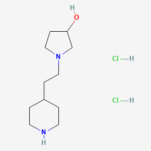 molecular formula C11H24Cl2N2O B1398319 1-[2-(4-Piperidinyl)ethyl]-3-pyrrolidinol dihydrochloride CAS No. 1219961-05-3