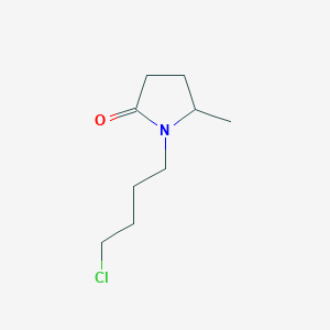 molecular formula C9H16ClNO B13983195 1-(4-Chlorobutyl)-5-methylpyrrolidin-2-one 