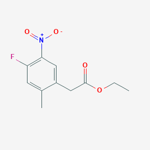 molecular formula C11H12FNO4 B13983204 Ethyl 2-(4-fluoro-2-methyl-5-nitrophenyl)acetate CAS No. 1012880-04-4