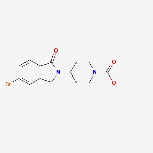 molecular formula C18H23BrN2O3 B13983216 Tert-butyl 4-(5-bromo-1-oxoisoindolin-2-yl)piperidine-1-carboxylate 