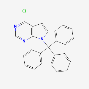 molecular formula C25H18ClN3 B13983253 4-Chloro-7-trityl-7h-pyrrolo[2,3-d]pyrimidine 