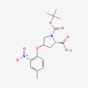 (2S,4S)-1-(tert-Butoxycarbonyl)-4-(4-methyl-2-nitrophenoxy)-2-pyrrolidinecarboxylic acid