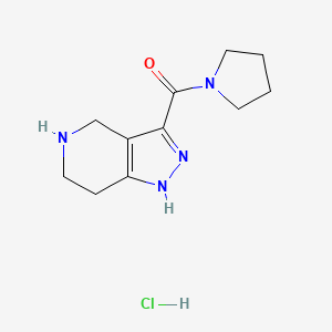 1-Pyrrolidinyl(4,5,6,7-tetrahydro-1H-pyrazolo-[4,3-c]pyridin-3-yl)methanone hydrochloride