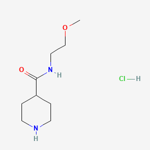 molecular formula C9H19ClN2O2 B1398334 N-(2-Methoxyethyl)-4-piperidinecarboxamide hydrochloride CAS No. 1220037-89-7