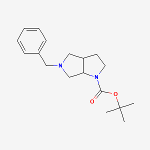 molecular formula C18H26N2O2 B13983377 Tert-butyl 5-benzyl-hexahydropyrrolo[3,4-B]pyrrole-1(2H)-carboxylate CAS No. 1628604-99-8