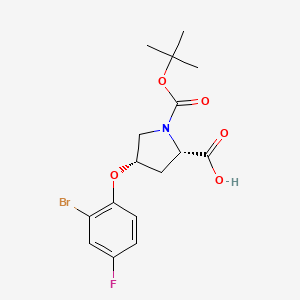 (2S,4S)-4-(2-Bromo-4-fluorophenoxy)-1-(tert-butoxycarbonyl)-2-pyrrolidinecarboxylic acid