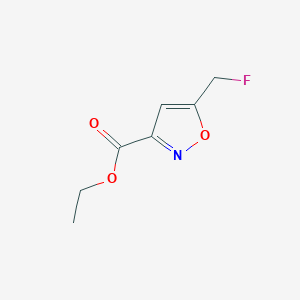 molecular formula C7H8FNO3 B13983420 Ethyl 5-(fluoromethyl)isoxazole-3-carboxylate 