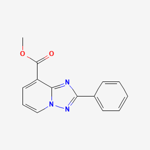 molecular formula C14H11N3O2 B13983441 Methyl 2-phenyl-[1,2,4]triazolo[1,5-a]pyridine-8-carboxylate 