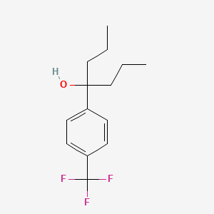 molecular formula C14H19F3O B13983454 alpha,alpha-Dipropyl-4-(trifluoromethyl)benzenemethanol 