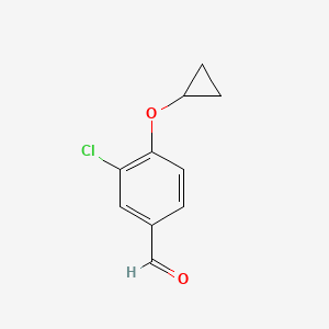 molecular formula C10H9ClO2 B13983463 3-Chloro-4-cyclopropoxybenzaldehyde 