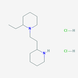 molecular formula C14H30Cl2N2 B1398347 2-Ethyl-1-[2-(2-piperidinyl)ethyl]piperidine dihydrochloride CAS No. 1219964-00-7