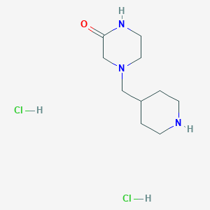 molecular formula C10H21Cl2N3O B1398352 4-(piperidin-4-ylmethyl)piperazin-2-one dihydrochloride CAS No. 1220030-19-2