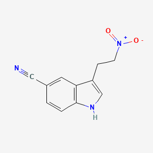 molecular formula C11H9N3O2 B13983527 3-(2-nitroethyl)-5-cyano-1H-indole 