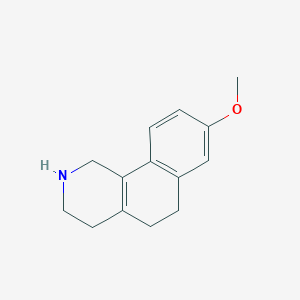 molecular formula C14H17NO B13983547 Benz[h]isoquinoline, 1,2,3,4,5,6-hexahydro-8-methoxy- 