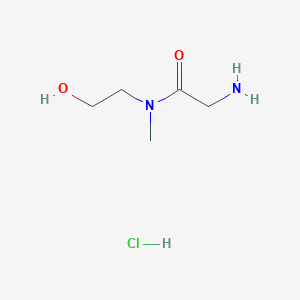 molecular formula C5H13ClN2O2 B1398355 2-Amino-N-(2-hydroxyethyl)-N-methylacetamide hydrochloride CAS No. 1220031-12-8