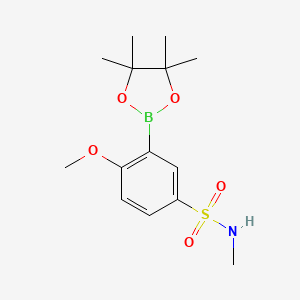 molecular formula C14H22BNO5S B13983574 4-methoxy-N-methyl-3-(4,4,5,5-tetramethyl-1,3,2-dioxaborolan-2-yl)Benzenesulfonamide 