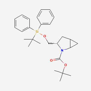 molecular formula C27H37NO3Si B13983575 tert-butyl (3S)-3-[[(tert-butyldiphenylsilyl)oxy]methyl]-2-azabicyclo[3.1.0]hexane-2-carboxylate 